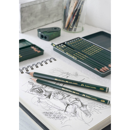 Artikelbild 3 für FABER-CASTELL 9000 Jumbo Bleistifte HB, 2B, 4B, 6B, 8B grün, 5 St., Artikelnummer 918532