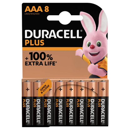 Artikelbild für 8 DURACELL Batterien PLUS Micro AAA 1,5 V, Artikelnummer 561727