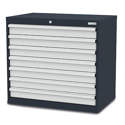 Artikelbild für Simplaflex® Systemeinrichter C-Line Schubladenschrank anthrazit 7 Schubladen 90,0 x 57,5 x 82,0 cm, Artikelnummer 683819