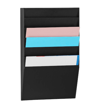 Artikelbild 4 für PAPERFLOW Wandprospekthalter schwarz DIN A4 6 Fächer, Artikelnummer 290275