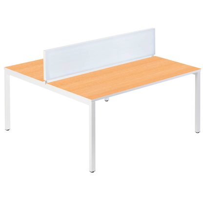 Artikelbild 8 für PAPERFLOW easyDesk Doppelschreibtisch buche rechteckig, 4-Fuß-Gestell weiß 160,0 x 166,0 cm, Artikelnummer 527869