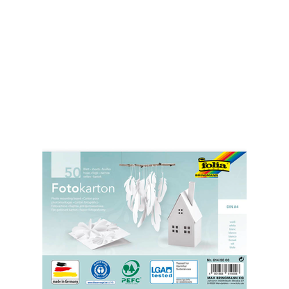 Artikelbild 3 für folia Fotokarton weiß 180 g/qm 50 Blatt, Artikelnummer 132725