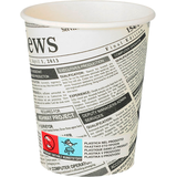 Artikelbild 1 für 50 STARPAK Einweg-Kaffeebecher Newsprint 0,2 l, Artikelnummer 642477