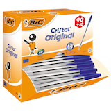 Artikelbild 1 für 90 + 10 GRATIS: BIC Kugelschreiber Cristal® Original transparent, Schreibfarbe: blau, 90 St. + GRATIS 10 St., Artikelnummer 287545