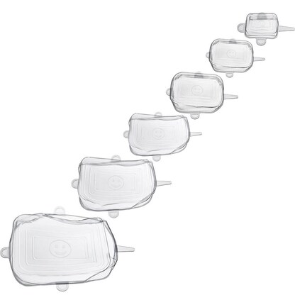 Artikelbild für WESTMARK Frischhaltedeckel-Set Silikon Square transparent, 1 Set, Artikelnummer 996963