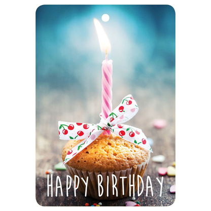 Artikelbild für LUMA Geschenkanhänger mehrfarbig Happy Birthday mit Kerze 10 St., Artikelnummer 141406