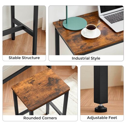 Artikelbild 10 für VASAGLE Bartisch-Set, schwarz Holz, Metall, 3-teilig, Artikelnummer 289748