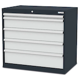 Artikelbild 1 für Simplaflex® Systemeinrichter C-Line Schubladenschrank anthrazit 5 Schubladen 90,0 x 57,5 x 82,0 cm, Artikelnummer 683696