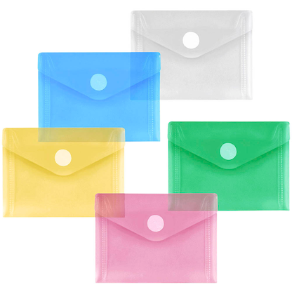 Artikelbild für 10 FolderSys Dokumententaschen DIN A7 farbsortiert glatt 0,20 mm, Artikelnummer 515496