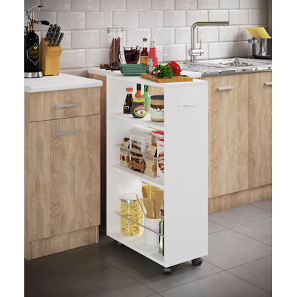 Artikelbild 3 für VCM my home Nischenwagen Tusal weiß 25,0 x 50,0 x 85,0 cm, Artikelnummer 911237