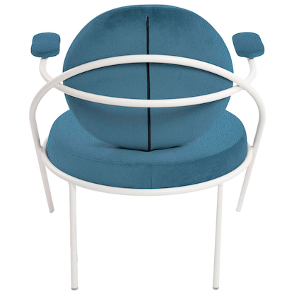 Artikelbild 4 für meet powered by PAPERFLOW Sessel SATURNE blau weiß Kunstleder, 1 St., Artikelnummer 231401