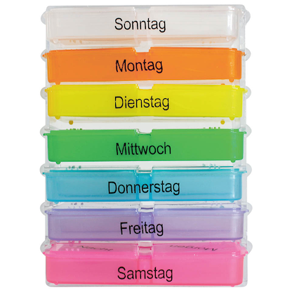 Artikelbild für WUNDmed® Tablettenbox Rainbow bunt, Artikelnummer 471569