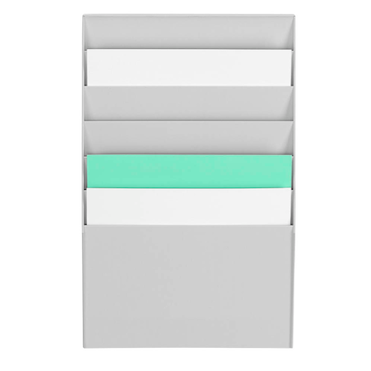 Artikelbild 2 für PAPERFLOW Wandprospekthalter grau DIN A4 6 Fächer, Artikelnummer 290282