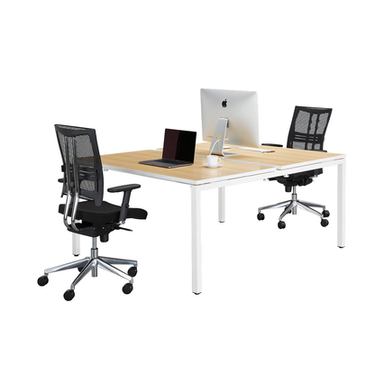 Artikelbild 5 für PAPERFLOW easyDesk Doppelschreibtisch buche rechteckig, 4-Fuß-Gestell weiß 120,0 x 166,0 cm, Artikelnummer 527782