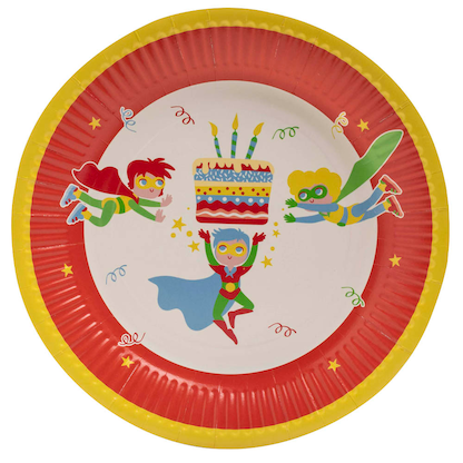 Artikelbild 2 für 10 PROnappe Pappteller Superheld Ø 23,0 cm, Artikelnummer 345326