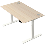 Artikelbild 1 für Kerkmann Move 2 Plus elektrisch höhenverstellbarer Schreibtisch ahorn rechteckig, T-Fuß-Gestell weiß 140,0 x 80,0 cm, Artikelnummer 519477