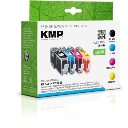 Artikelbild 2 für KMP H108V schwarz, cyan, magenta, gelb Druckerpatronen kompatibel zu HP 364 (N9J73AE), 4er-Set, Artikelnummer 902700