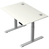 Artikelbild 1 für Kerkmann Move 2 Plus elektrisch höhenverstellbarer Schreibtisch weiß rechteckig, T-Fuß-Gestell silber 120,0 x 80,0 cm, Artikelnummer 519486