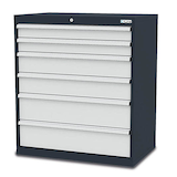 Artikelbild 1 für Simplaflex® Systemeinrichter C-Line Schubladenschrank anthrazit 6 Schubladen 90,0 x 57,5 x 102,0 cm, Artikelnummer 683858