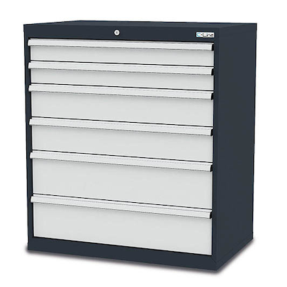 Artikelbild für Simplaflex® Systemeinrichter C-Line Schubladenschrank anthrazit 6 Schubladen 90,0 x 57,5 x 102,0 cm, Artikelnummer 683858