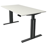 Artikelbild 1 für Kerkmann Move 3 elegant elektrisch höhenverstellbarer Schreibtisch weiß rechteckig, T-Fuß-Gestell grau 160,0 x 80,0 cm, Artikelnummer 488637