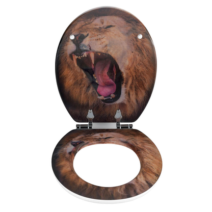 Artikelbild 5 für WENKO WC-Sitz mit Absenkautomatik Lion braun, Artikelnummer 812832