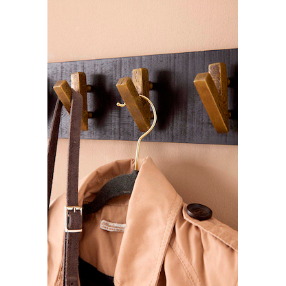 Artikelbild 6 für WOHNLING Wandgarderobe WL6.770 schwarz Holz 6 Haken 60,0 x 10,0 cm, Artikelnummer 314367