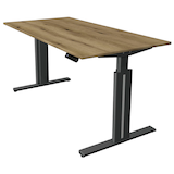 Artikelbild 1 für Kerkmann Move 3 elegant elektrisch höhenverstellbarer Schreibtisch eiche rechteckig, T-Fuß-Gestell grau 160,0 x 80,0 cm, Artikelnummer 488641