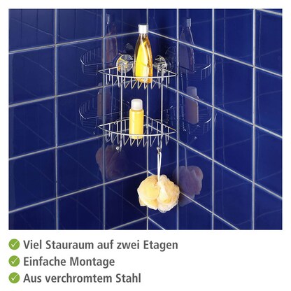 Artikelbild 3 für WENKO Bari Duschregal Edelstahl, rostfrei, Artikelnummer 529653