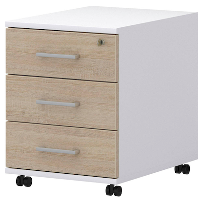 Artikelbild für röhr direct.office Rollcontainer sonoma-eiche 3 Auszüge 42,5 x 50,0 x 55,0 cm, Artikelnummer 460860