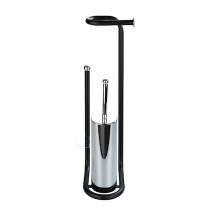 Artikelbild 2 für WENKO WC-Garnitur Universalo schwarz Metall, Artikelnummer 814461