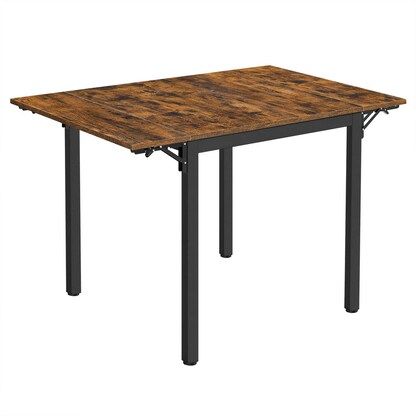 Artikelbild 23 für VASAGLE Esstisch braun rechteckig, 4-Fuß-Gestell schwarz, 76,0 / 98,0 / 120,0 x 78,0 x 75,0 cm, Artikelnummer 289631