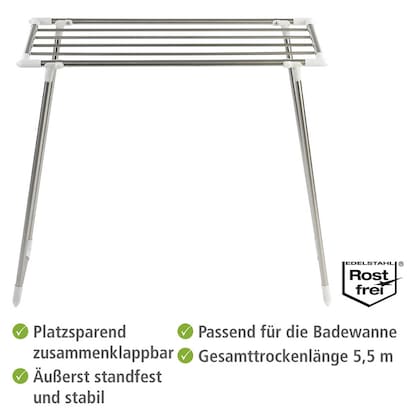 Artikelbild 2 für WENKO Wäscheständer Profi Single silber, Artikelnummer 531844