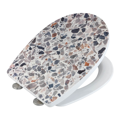 Artikelbild für WENKO WC-Sitz mit Absenkautomatik Terrazzo High Gloss mehrfarbig, Artikelnummer 814407