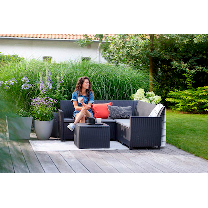 Artikelbild 3 für BEST Loungegruppe Korfu, anthrazit Kunststoff, 5-teilig, Artikelnummer 275517