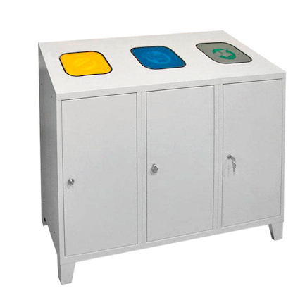 Artikelbild 18 für ADB Mülltrenner 3x 120,0 l lichtgrau, Artikelnummer 354504