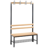 Artikelbild 1 für CP Garderobenbank mit Haken und Schuhrost Basic 8050-110 S10001 buche Holz 100,0 cm, Artikelnummer 523478