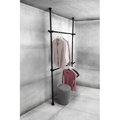 Artikelbild 5 für WENKO Herkules Kleiderstange für Garderobensystem schwarz 75,0 - 120,0 x 3,0 x 3,0 cm, Artikelnummer 817401