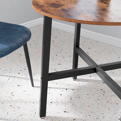 Artikelbild 6 für VASAGLE Esstisch braun rund, 4-Fuß-Gestell schwarz, 80,0 x 80,0 x 75,0 cm, Artikelnummer 289627