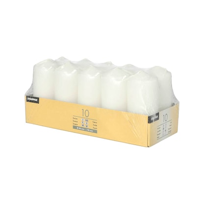 Artikelbild 3 für 10 STARPAK Stumpenkerzen weiß, Artikelnummer 683203