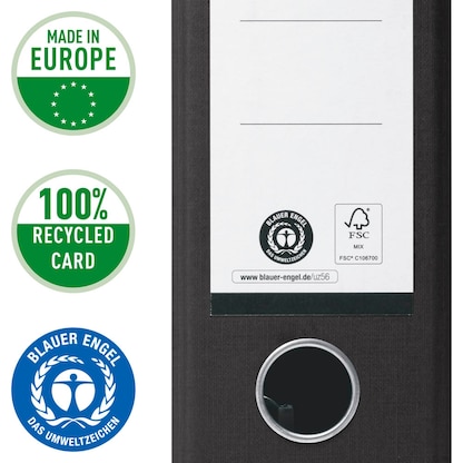 Artikelbild 6 für VON LEITZ Ordner rot mamoriert Karton 8,0 cm DIN A4, Artikelnummer 635579