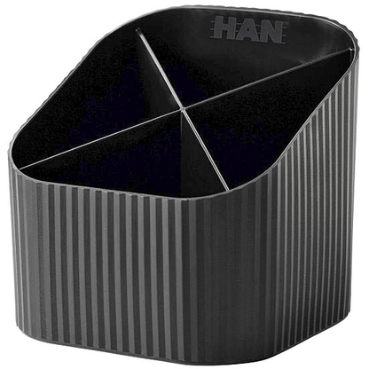 Artikelbild 2 für HAN Stiftehalter Re-X-LOOP schwarz 100% Recyclingmaterial 4 Fächer 11,1 x 12,1 x 10,6 cm, Artikelnummer 440442