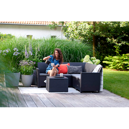 Artikelbild 5 für BEST Loungegruppe Korfu, anthrazit Kunststoff, 5-teilig, Artikelnummer 275517