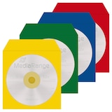 Artikelbild 1 für MediaRange 1er CD-/DVD-Hüllen Papier farbsortiert, 100 St., Artikelnummer 415596