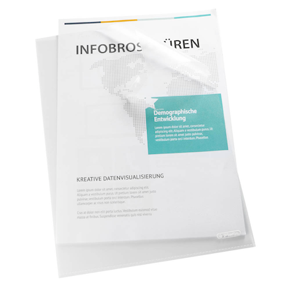 Artikelbild 3 für 100 herlitz Sichthüllen Economy DIN A4 transparent genarbt 0,09 mm, Artikelnummer 402311