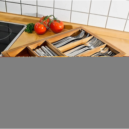 Artikelbild 4 für relaxdays Besteckkasten braun 1 St., Artikelnummer 352052