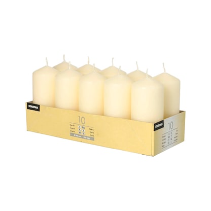 Artikelbild 1 für 10 STARPAK Stumpenkerzen creme, Artikelnummer 683221