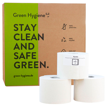 Artikelbild 20 für Green Hygiene® Toilettenpapier KORDULA 3-lagig Recyclingpapier, 36 Rollen, Artikelnummer 508327