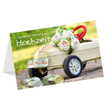 Artikelbild 1 für LUMA Glückwunschkarte Hochzeit Auto mit Dosen DIN B6, Artikelnummer 798383