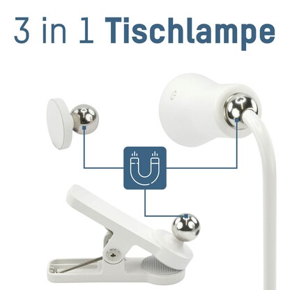 Artikelbild 2 für ANSMANN 3in1 Tischlampe weiß, Artikelnummer 105949